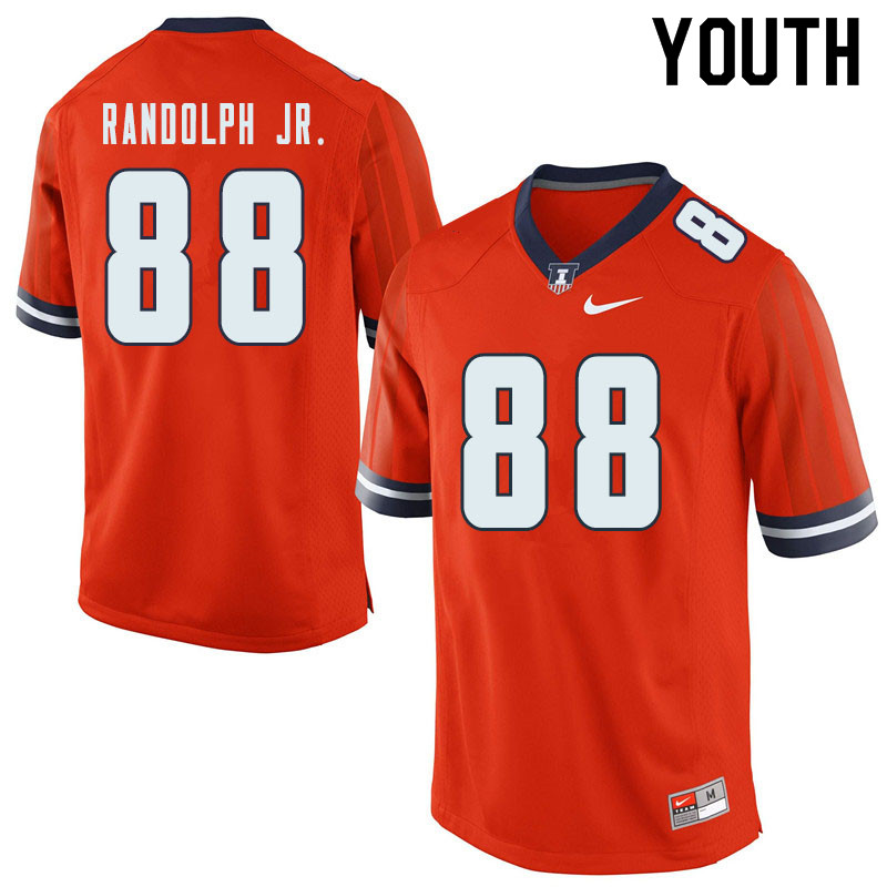 Youth #88 Keith Randolph Jr. Illinois Fighting Illini College Football Jerseys Sale-Orange